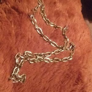 Plain sterling silver chain necklace